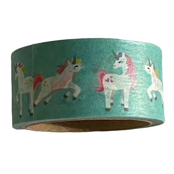 Blue Unicorn Washi Tape Papercraft Scrapbook Planner School Decorative Tape u - Picture 1 of 3